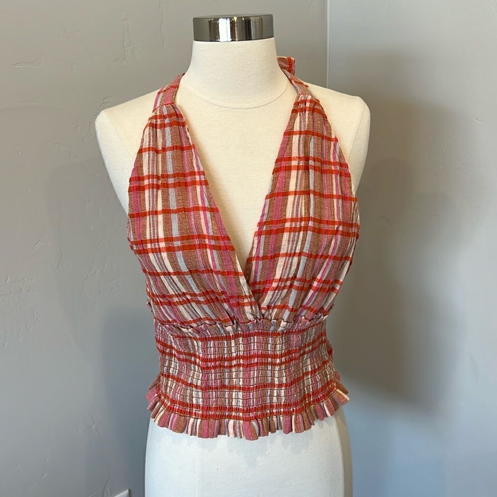 Pilcro plaid Top